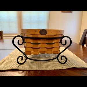 Peterboro Basket with Iron Stand